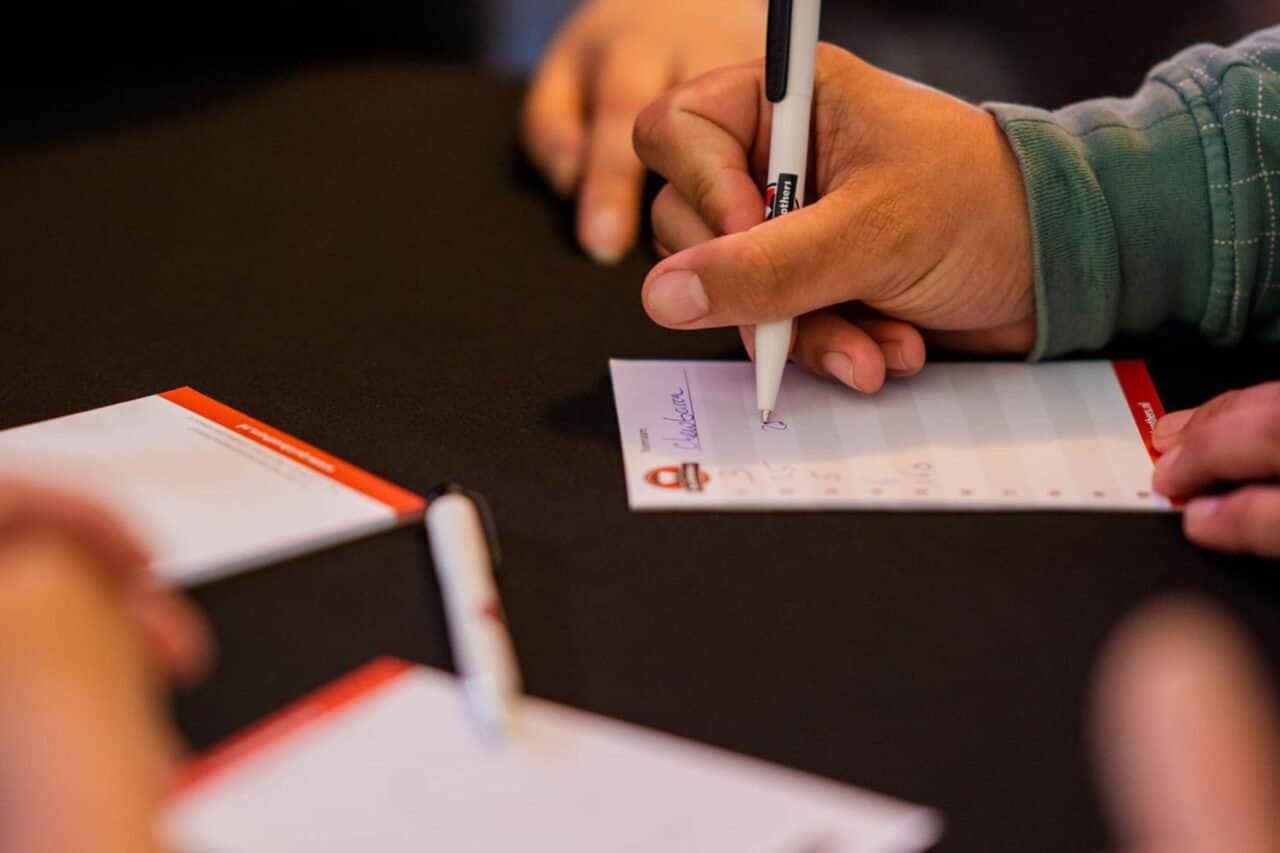 Pubquiz bedrijfsuitje invul blaadje
