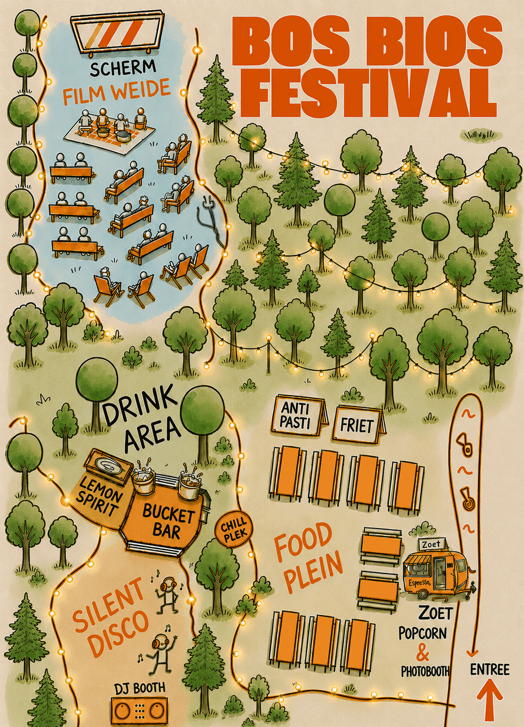 Bos Bios Festival plattegrond